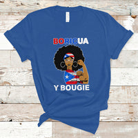 Puerto Rico T Shirt Puerto Rican Flag Women Boricua Bougie Hispanic Heritage Month - Wonder Print Shop