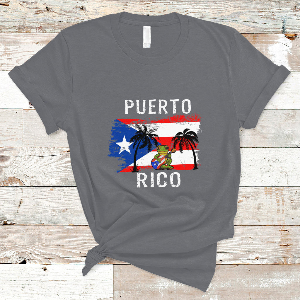 Puerto Rico T Shirt Puerto Rico Flag Spirit Animal Coqui Frog Puerto Rican Boricua - Wonder Print Shop