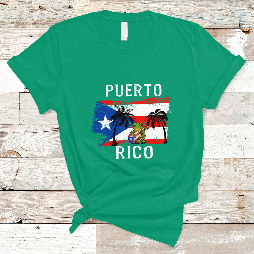 Puerto Rico T Shirt Puerto Rico Flag Spirit Animal Coqui Frog Puerto Rican Boricua - Wonder Print Shop