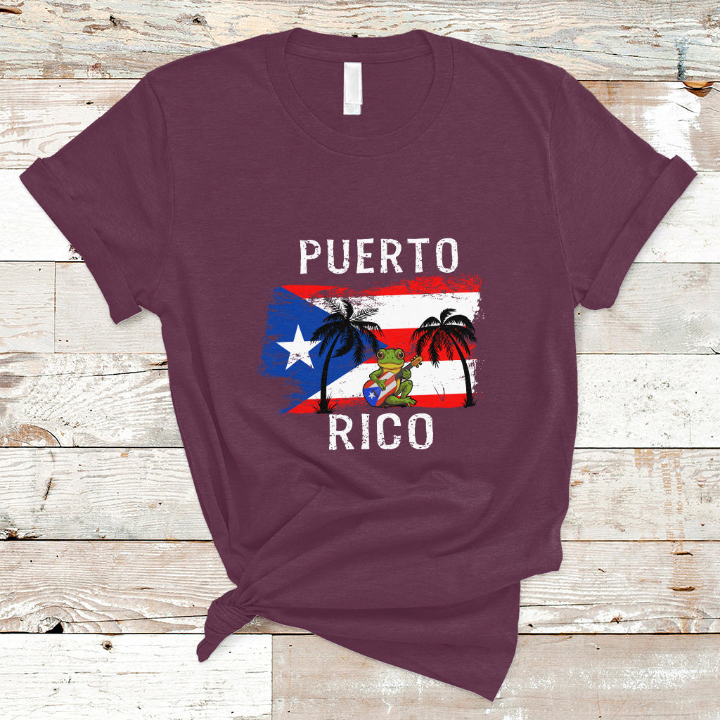 Puerto Rico T Shirt Puerto Rico Flag Spirit Animal Coqui Frog Puerto Rican Boricua - Wonder Print Shop