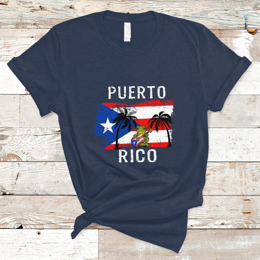Puerto Rico T Shirt Puerto Rico Flag Spirit Animal Coqui Frog Puerto Rican Boricua - Wonder Print Shop