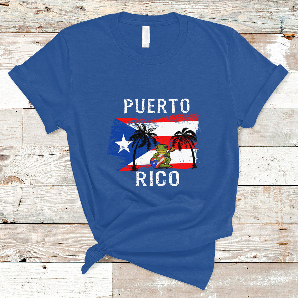 Puerto Rico T Shirt Puerto Rico Flag Spirit Animal Coqui Frog Puerto Rican Boricua - Wonder Print Shop
