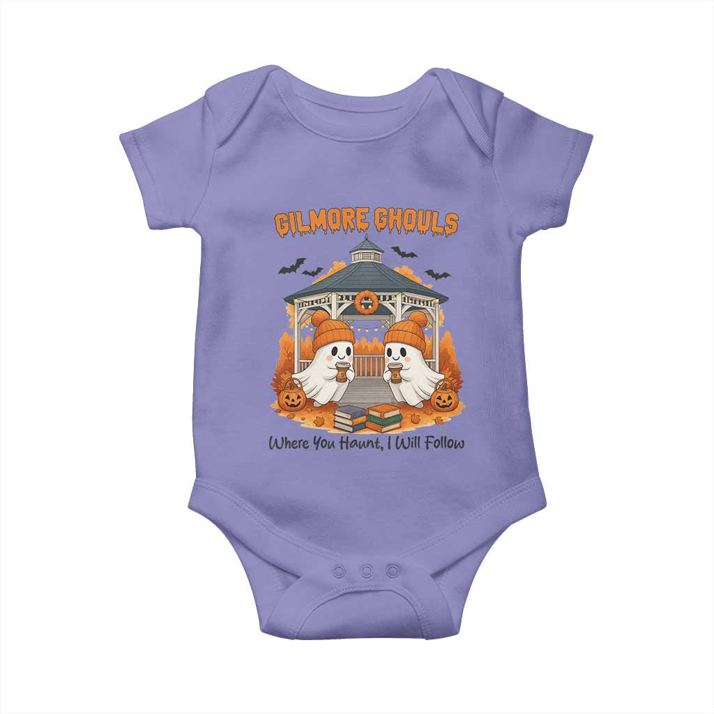 Cute Gilmore Ghouls Halloween Ghost Baby Onesie Cozy Fall Aesthetic with Pumpkin Spice and Books - Wonder Print Shop