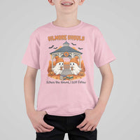 Cute Gilmore Ghouls Halloween Ghost T Shirt For Kid Cozy Fall Aesthetic with Pumpkin Spice and Books - Wonder Print Shop