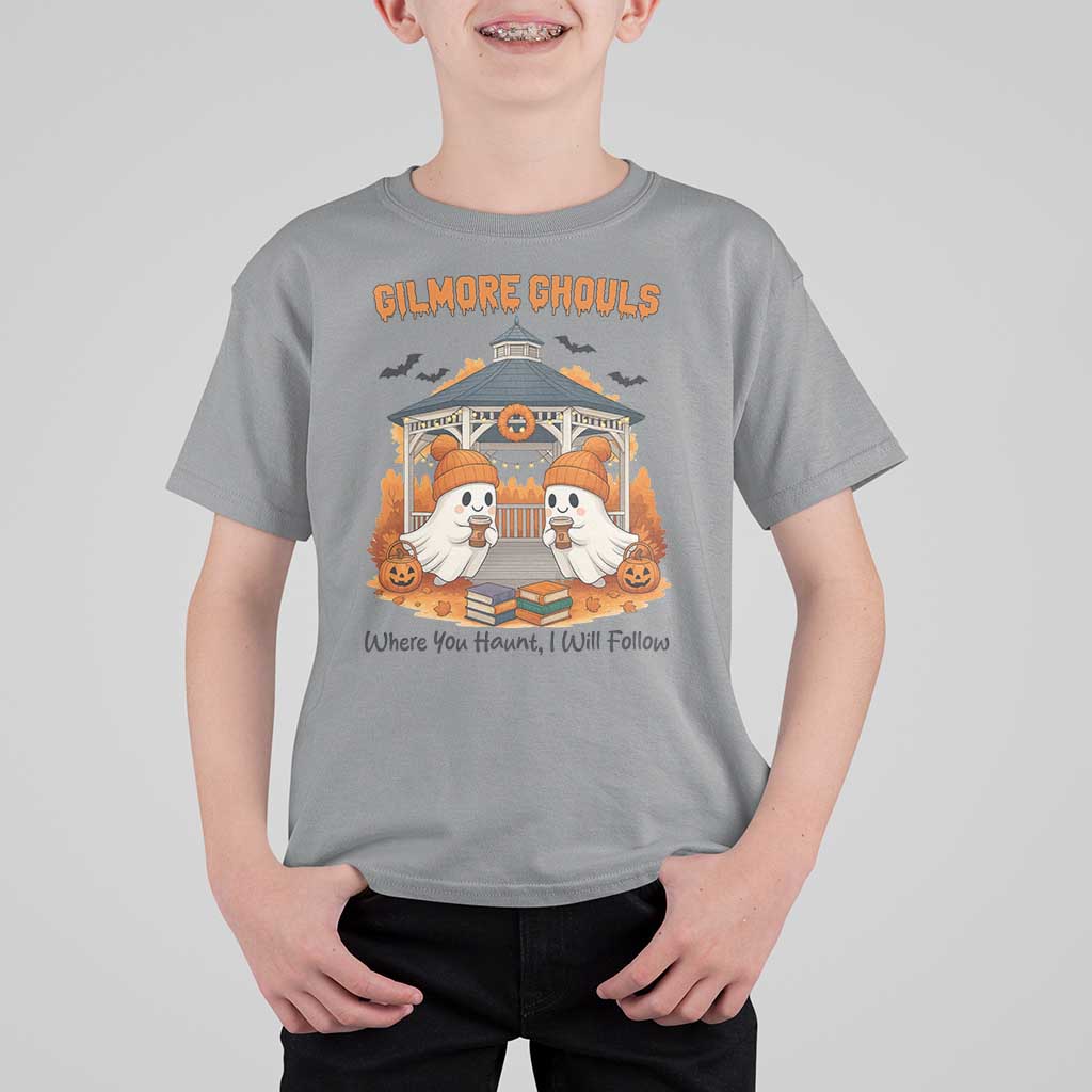 Cute Gilmore Ghouls Halloween Ghost T Shirt For Kid Cozy Fall Aesthetic with Pumpkin Spice and Books - Wonder Print Shop