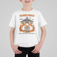 Cute Gilmore Ghouls Halloween Ghost T Shirt For Kid Cozy Fall Aesthetic with Pumpkin Spice and Books - Wonder Print Shop