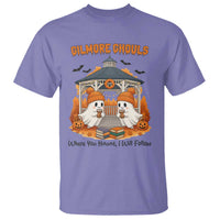 Cute Gilmore Ghouls Halloween Ghost T Shirt Cozy Fall Aesthetic with Pumpkin Spice and Books - Wonder Print Shop