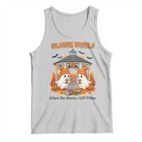 Cute Gilmore Ghouls Halloween Ghost Tank Top Cozy Fall Aesthetic with Pumpkin Spice and Books - Wonder Print Shop