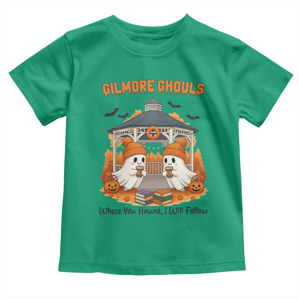 Cute Gilmore Ghouls Halloween Ghost Toddler T Shirt Cozy Fall Aesthetic with Pumpkin Spice and Books - Wonder Print Shop