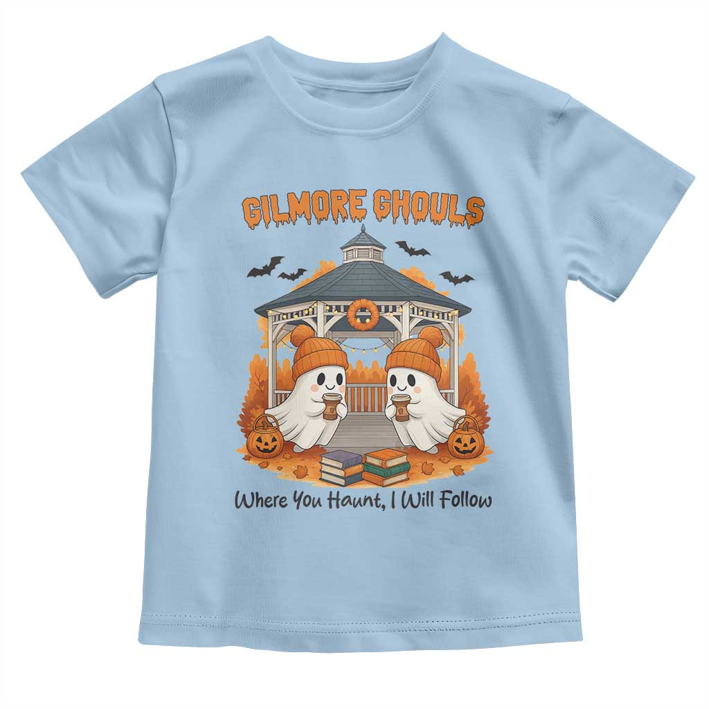 Cute Gilmore Ghouls Halloween Ghost Toddler T Shirt Cozy Fall Aesthetic with Pumpkin Spice and Books - Wonder Print Shop