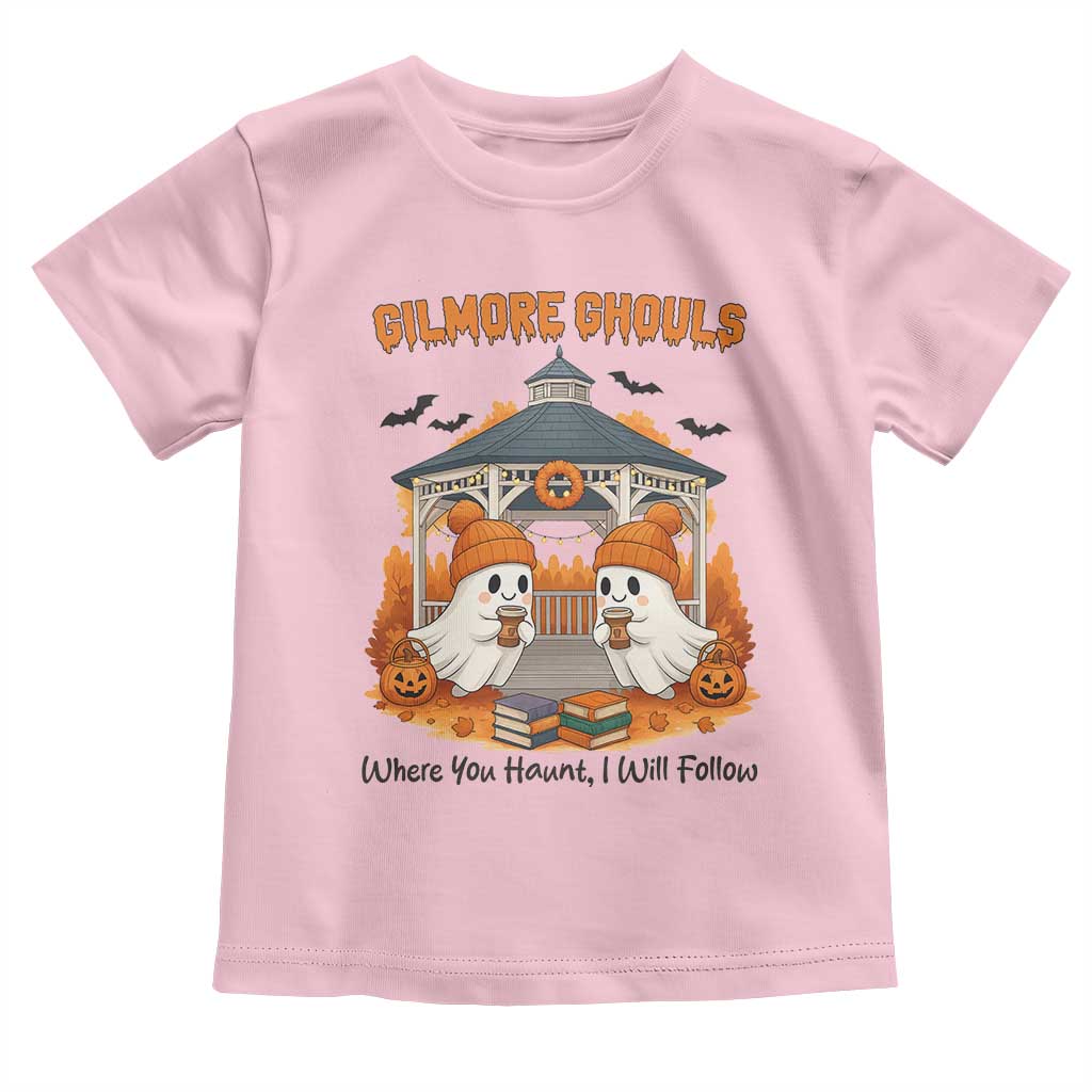 Cute Gilmore Ghouls Halloween Ghost Toddler T Shirt Cozy Fall Aesthetic with Pumpkin Spice and Books - Wonder Print Shop
