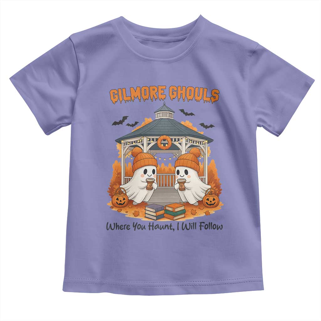 Cute Gilmore Ghouls Halloween Ghost Toddler T Shirt Cozy Fall Aesthetic with Pumpkin Spice and Books - Wonder Print Shop