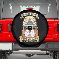 Gilmore Ghouls Halloween Ghost Spare Tire Cover Cute Couple Spooky Boo with Fall Gazebo - Wonder Print Shop