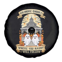 Gilmore Ghouls Halloween Ghost Spare Tire Cover Cute Couple Spooky Boo with Fall Gazebo - Wonder Print Shop