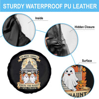 Gilmore Ghouls Halloween Ghost Spare Tire Cover Cute Couple Spooky Boo with Fall Gazebo - Wonder Print Shop