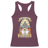 Gilmore Ghouls Halloween Ghost Racerback Tank Top Cute Couple Spooky Boo with Fall Gazebo - Wonder Print Shop