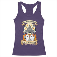 Gilmore Ghouls Halloween Ghost Racerback Tank Top Cute Couple Spooky Boo with Fall Gazebo - Wonder Print Shop