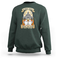Gilmore Ghouls Halloween Ghost Sweatshirt Cute Couple Spooky Boo with Fall Gazebo - Wonder Print Shop