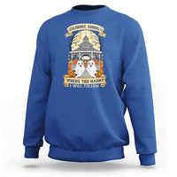 Gilmore Ghouls Halloween Ghost Sweatshirt Cute Couple Spooky Boo with Fall Gazebo - Wonder Print Shop