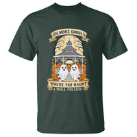 Gilmore Ghouls Halloween Ghost T Shirt Cute Couple Spooky Boo with Fall Gazebo - Wonder Print Shop