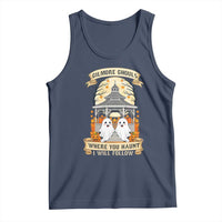Gilmore Ghouls Halloween Ghost Tank Top Cute Couple Spooky Boo with Fall Gazebo - Wonder Print Shop