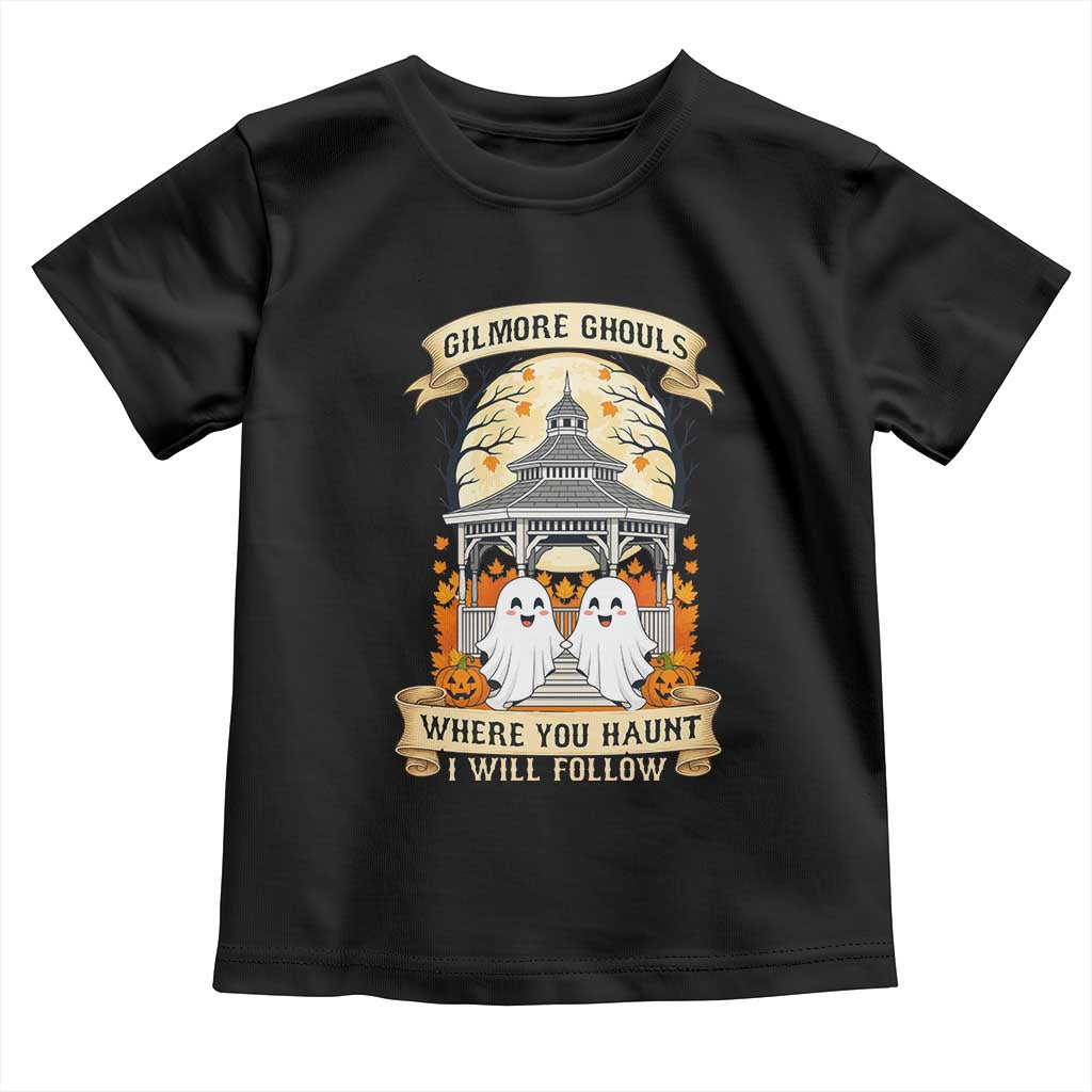 Gilmore Ghouls Halloween Ghost Toddler T Shirt Cute Couple Spooky Boo with Fall Gazebo - Wonder Print Shop