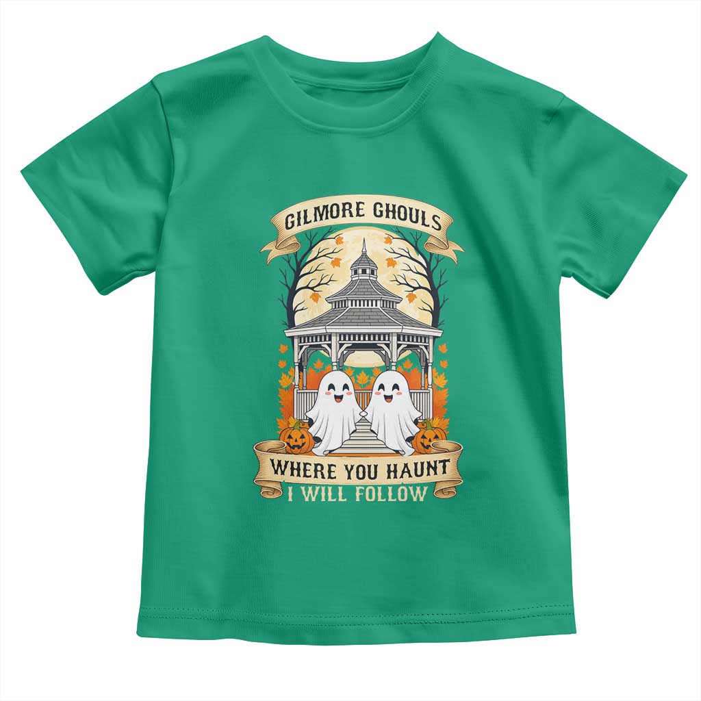 Gilmore Ghouls Halloween Ghost Toddler T Shirt Cute Couple Spooky Boo with Fall Gazebo - Wonder Print Shop