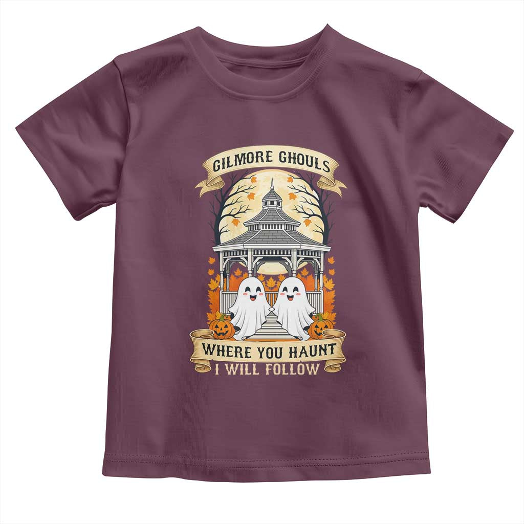 Gilmore Ghouls Halloween Ghost Toddler T Shirt Cute Couple Spooky Boo with Fall Gazebo - Wonder Print Shop
