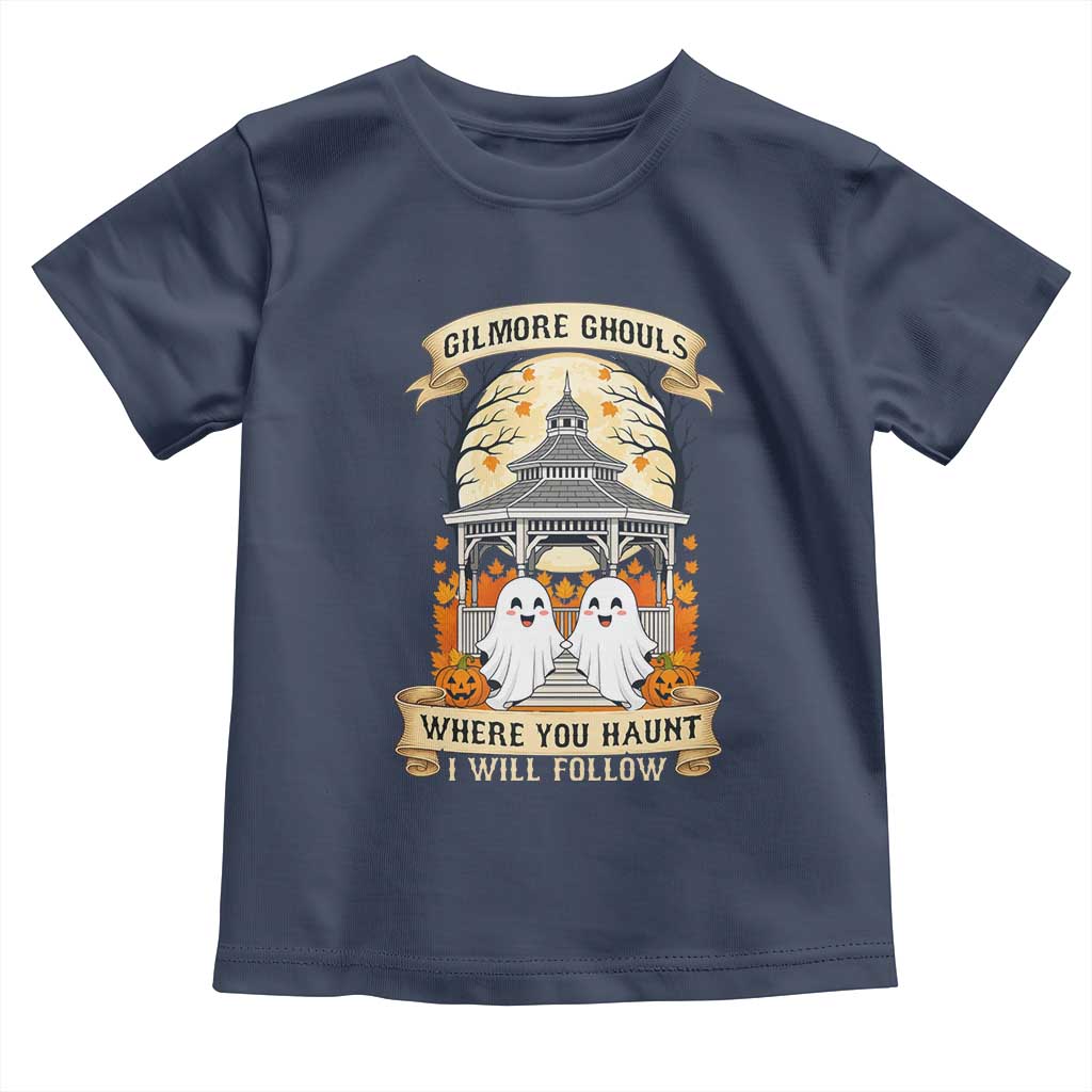 Gilmore Ghouls Halloween Ghost Toddler T Shirt Cute Couple Spooky Boo with Fall Gazebo - Wonder Print Shop