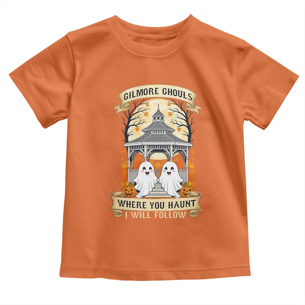 Gilmore Ghouls Halloween Ghost Toddler T Shirt Cute Couple Spooky Boo with Fall Gazebo - Wonder Print Shop