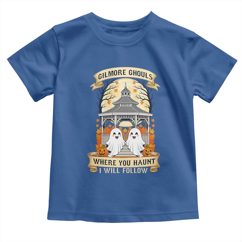 Gilmore Ghouls Halloween Ghost Toddler T Shirt Cute Couple Spooky Boo with Fall Gazebo - Wonder Print Shop