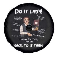 Do It Lady and Back To It Then Spare Tire Cover Funny Office Joke Vintage Mustache Guy Meme - Wonder Print Shop