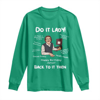 Do It Lady and Back to It Then Long Sleeve Shirt Funny Office Joke Vintage Mustache Guy Meme - Wonder Print Shop