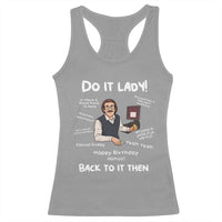Do It Lady and Back to It Then Racerback Tank Top Funny Office Joke Vintage Mustache Guy Meme - Wonder Print Shop