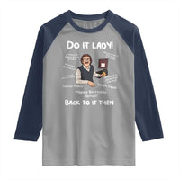 Do It Lady and Back To It Then Raglan Shirt Funny Office Joke Vintage Mustache Guy Meme - Wonder Print Shop
