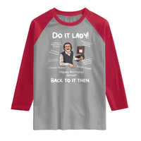 Do It Lady and Back To It Then Raglan Shirt Funny Office Joke Vintage Mustache Guy Meme - Wonder Print Shop