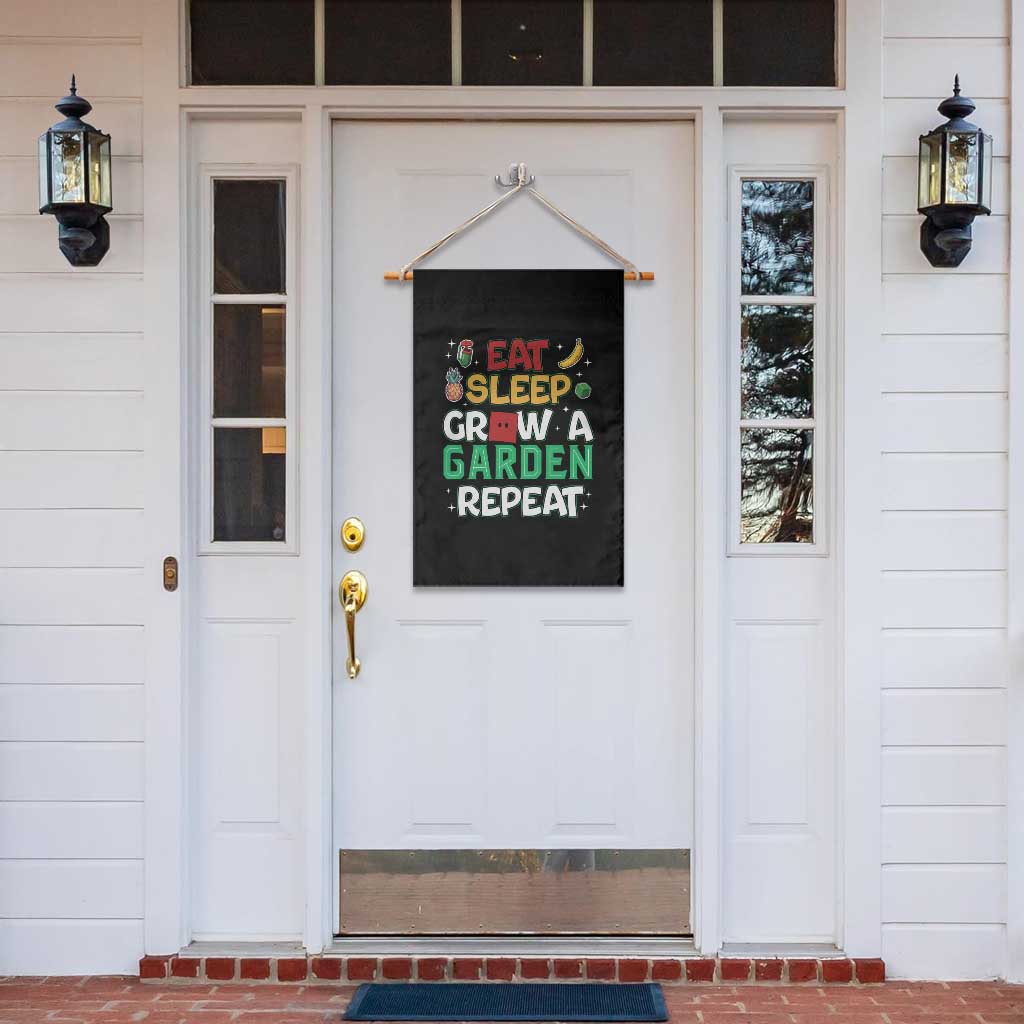 Eat Sleep Grow a Garden Repeat Garden Flag Funny Gamer-Inspired Gardening Gift for Plant Lovers - Wonder Print Shop