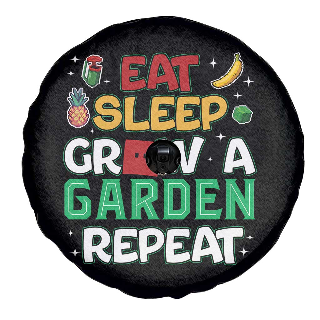Eat Sleep Grow a Garden Repeat Spare Tire Cover Funny Gamer-Inspired Gardening Gift for Plant Lovers - Wonder Print Shop