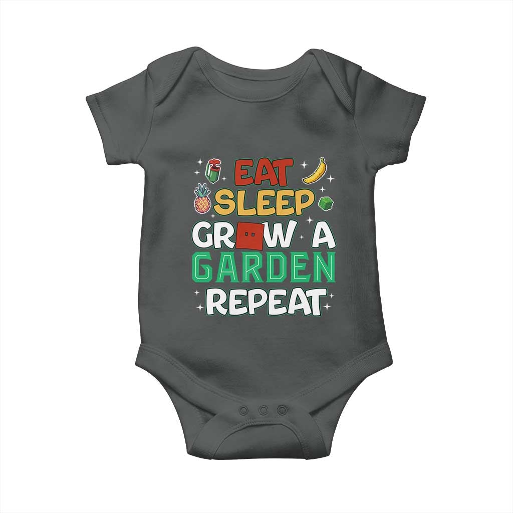 Eat Sleep Grow a Garden Repeat Baby Onesie Funny Gamer-Inspired Gardening Gift for Plant Lovers - Wonder Print Shop