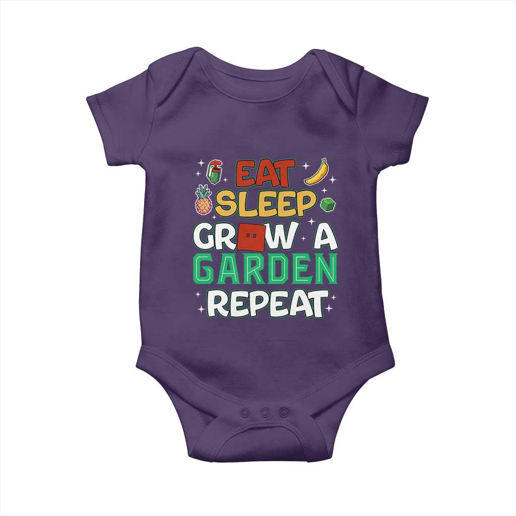 Eat Sleep Grow a Garden Repeat Baby Onesie Funny Gamer-Inspired Gardening Gift for Plant Lovers - Wonder Print Shop