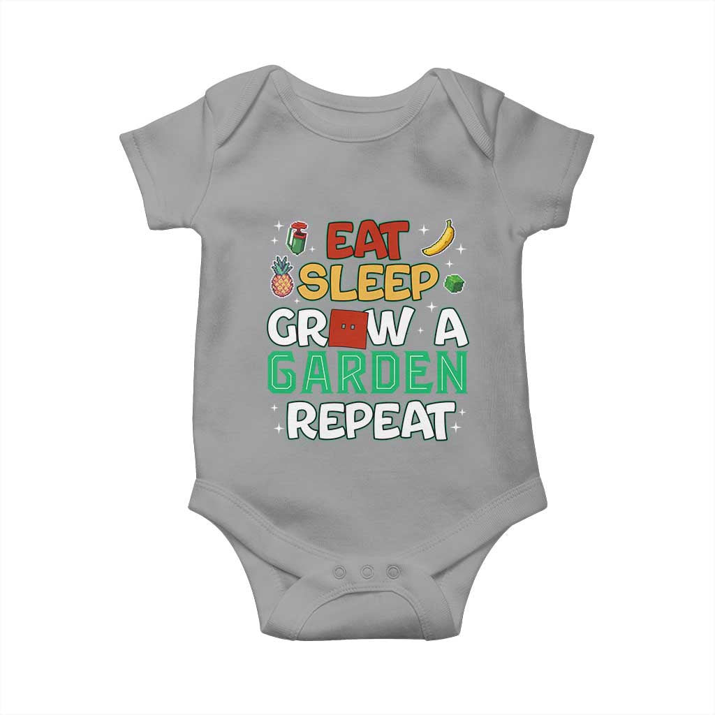 Eat Sleep Grow a Garden Repeat Baby Onesie Funny Gamer-Inspired Gardening Gift for Plant Lovers - Wonder Print Shop