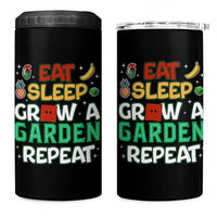 Eat Sleep Grow a Garden Repeat 4 in 1 Can Cooler Tumbler Funny Gamer-Inspired Gardening Gift for Plant Lovers - Wonder Print Shop