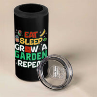 Eat Sleep Grow a Garden Repeat 4 in 1 Can Cooler Tumbler Funny Gamer-Inspired Gardening Gift for Plant Lovers - Wonder Print Shop
