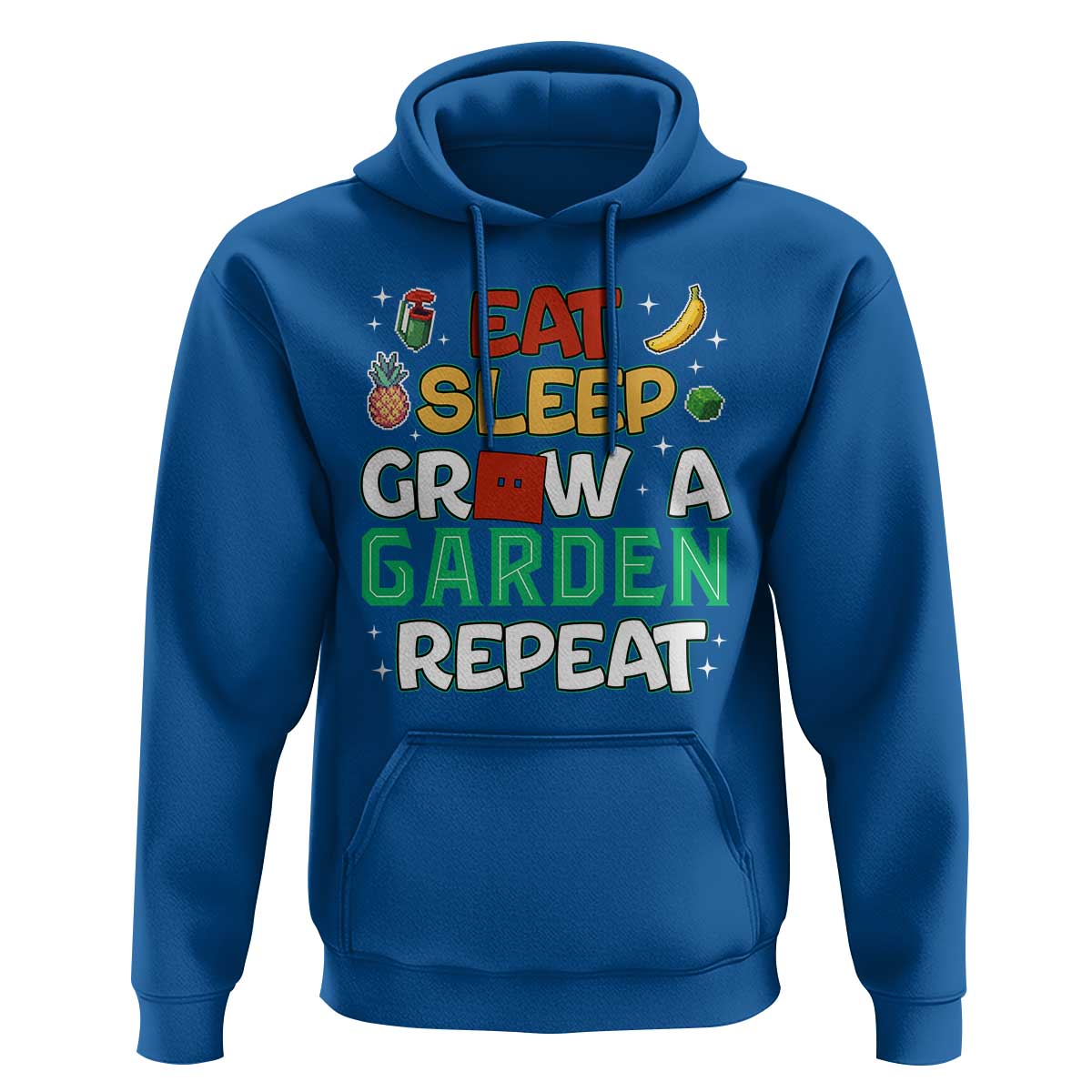 Eat Sleep Grow a Garden Repeat Hoodie Funny Gamer-Inspired Gardening Gift for Plant Lovers - Wonder Print Shop