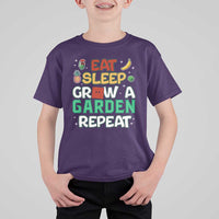 Eat Sleep Grow a Garden Repeat T Shirt For Kid Funny Gamer-Inspired Gardening Gift for Plant Lovers - Wonder Print Shop