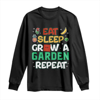 Eat Sleep Grow a Garden Repeat Long Sleeve Shirt Funny Gamer-Inspired Gardening Gift for Plant Lovers - Wonder Print Shop