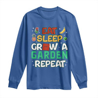 Eat Sleep Grow a Garden Repeat Long Sleeve Shirt Funny Gamer-Inspired Gardening Gift for Plant Lovers - Wonder Print Shop