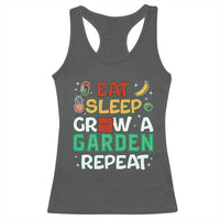 Eat Sleep Grow a Garden Repeat Racerback Tank Top Funny Gamer-Inspired Gardening Gift for Plant Lovers - Wonder Print Shop