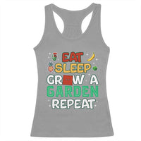 Eat Sleep Grow a Garden Repeat Racerback Tank Top Funny Gamer-Inspired Gardening Gift for Plant Lovers - Wonder Print Shop