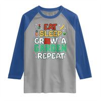 Eat Sleep Grow a Garden Repeat Raglan Shirt Funny Gamer-Inspired Gardening Gift for Plant Lovers - Wonder Print Shop